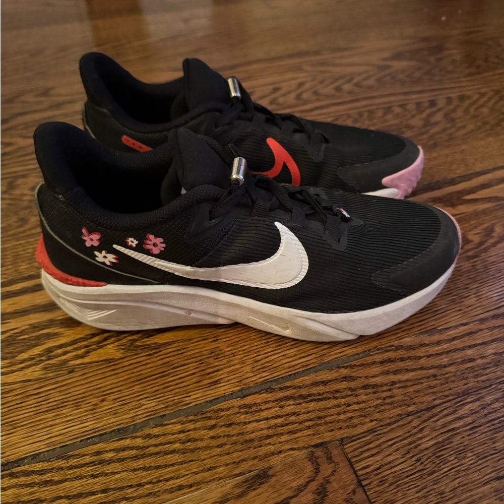 Nike Black and Pink Sneakers